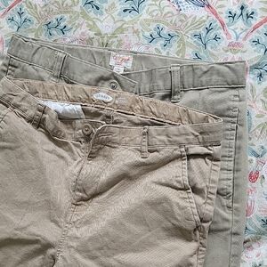 2 Pairs Khaki Pants - Kids Size 14 husky